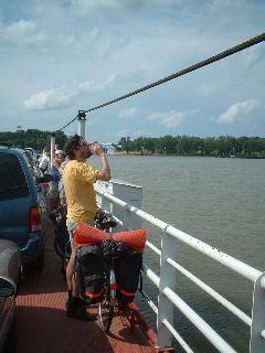 Guy on the Ohio River Ferry
